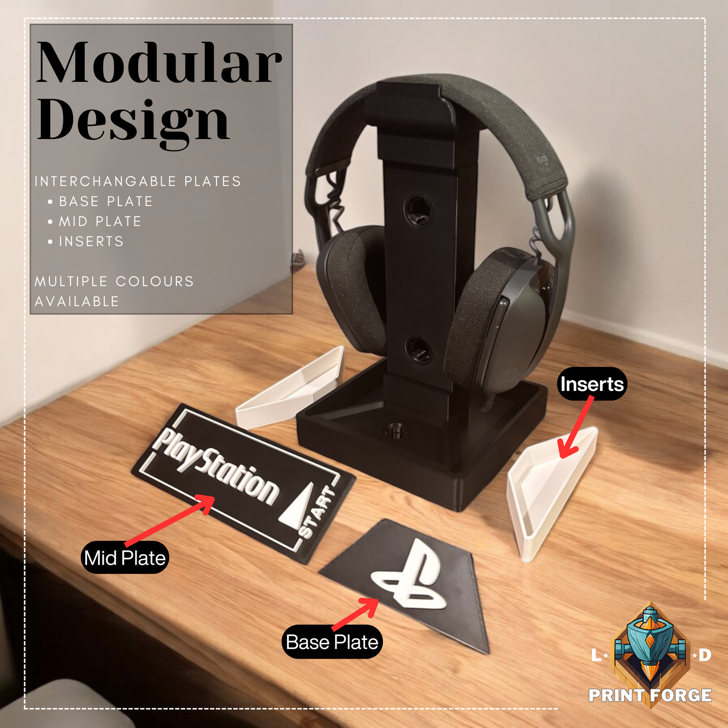 Playstation Inspired Modular Headphone Stand